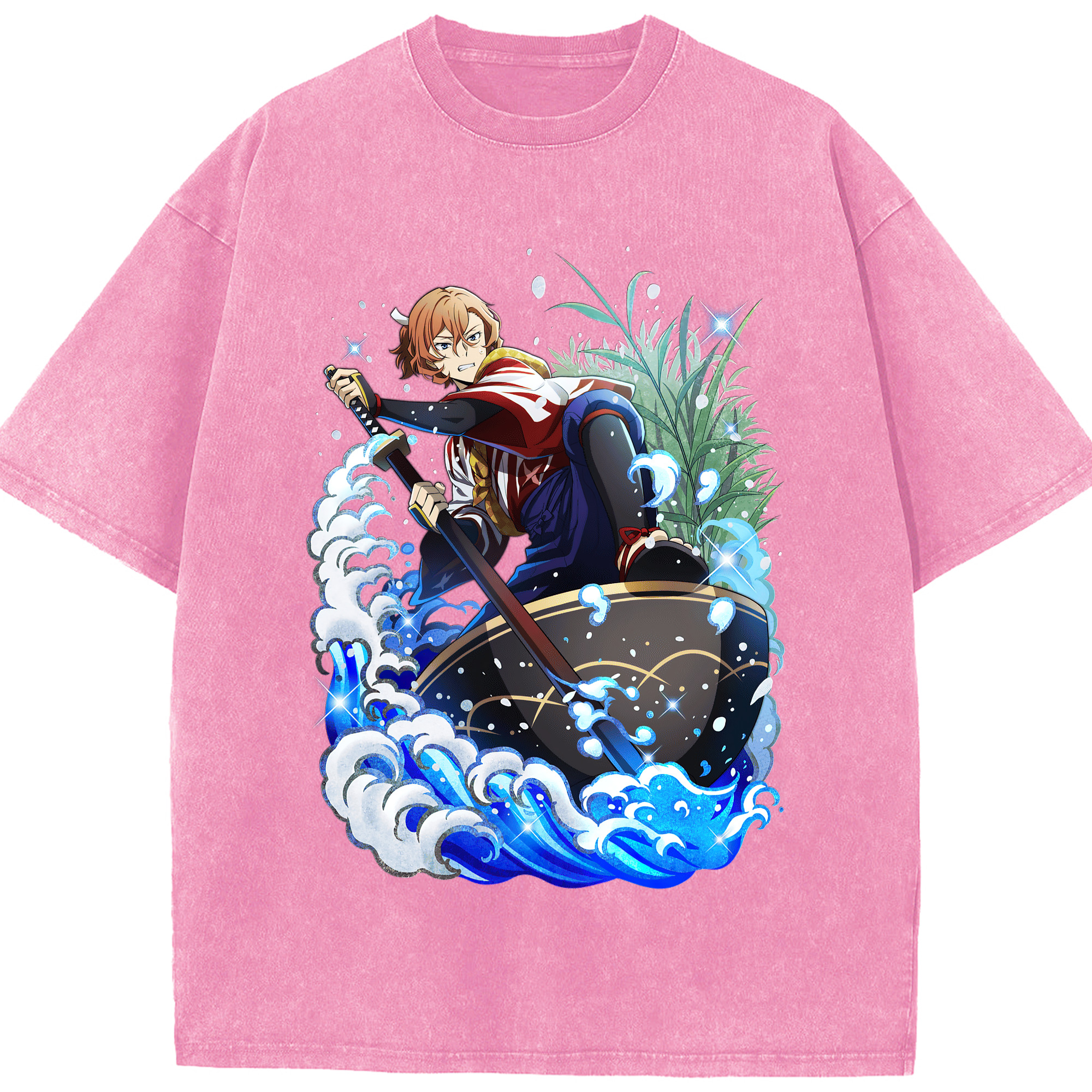 （画像用） 文豪ストレイドッグス Bungo Stray Dogs 綿100% ヴィンテージ風 半袖Tシャツ（フロントプリント）